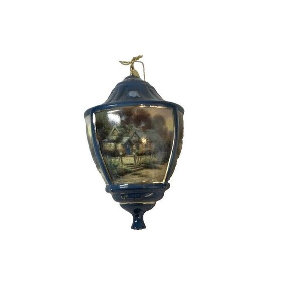 Thomas Kinkade Bradford Editions Heirloom Ornament Lite Cover Tea Cup Cottage - Picture 1 of 7